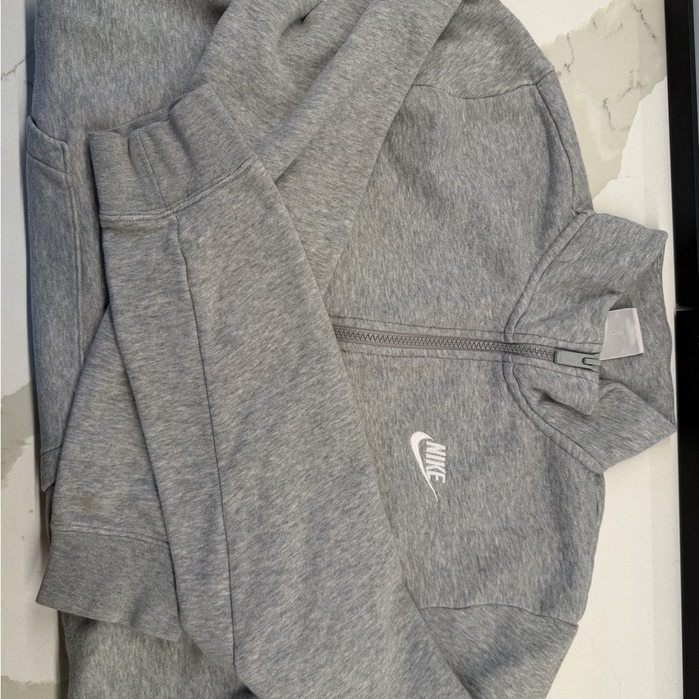 Nike Women Grey 1/4 -Zip Hoodie